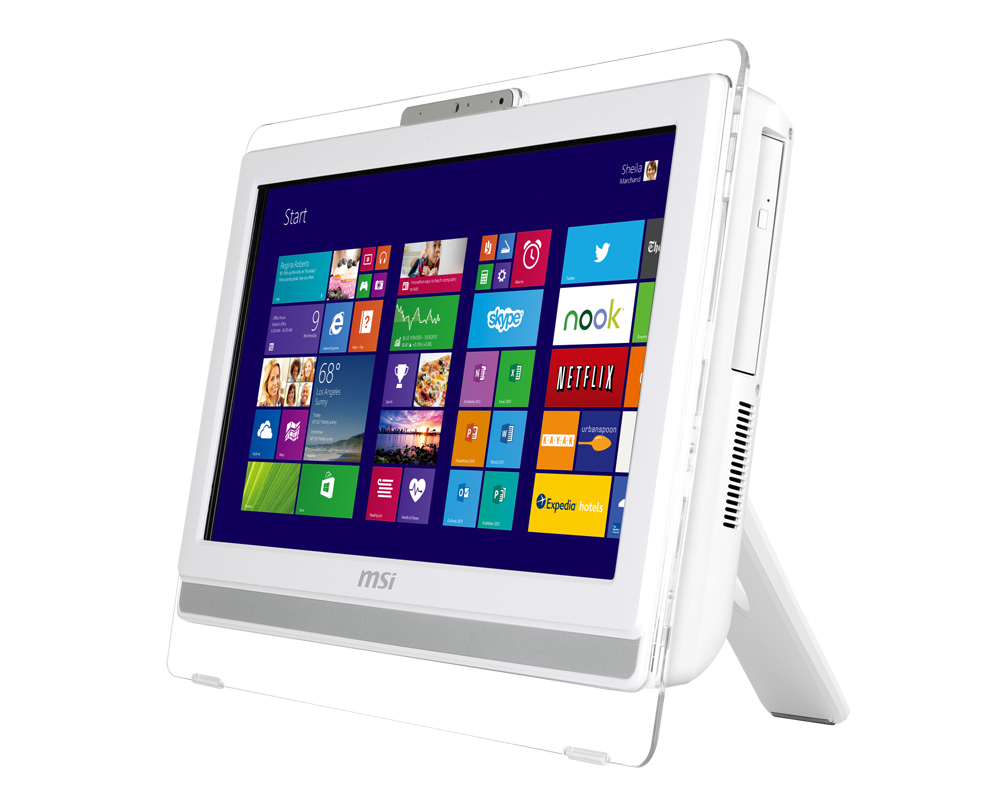 MSI Wind Top AE200 5M-W462104G50S7VGMXH AMD A4 A4-6210 49.5 cm (19.5″) 1600 x 900 pixels Touchscreen All-in-One PC 4 GB DDR3-SDRAM 500 GB HDD Windows 7 Professional White image 4