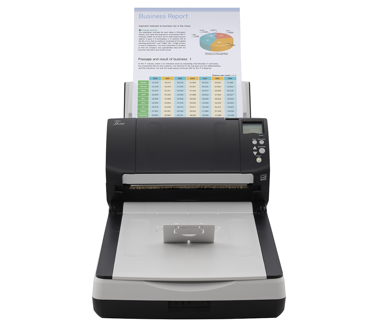 Fujitsu fi-7260 - Document scanner - Triple CCD - Duplex - 8.5 in x 14 in - 600 dpi x 600 dpi - up to 60 ppm (mono) / up to 60 ppm (color) - ADF (80 sheets) - up to 4000 scans per day - USB 3.0