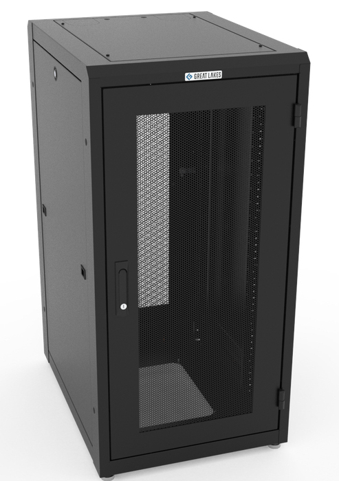 Vertiv GL300E-2432-B-SQM6MS rack cabinet 13U Freestanding rack Black – image 1