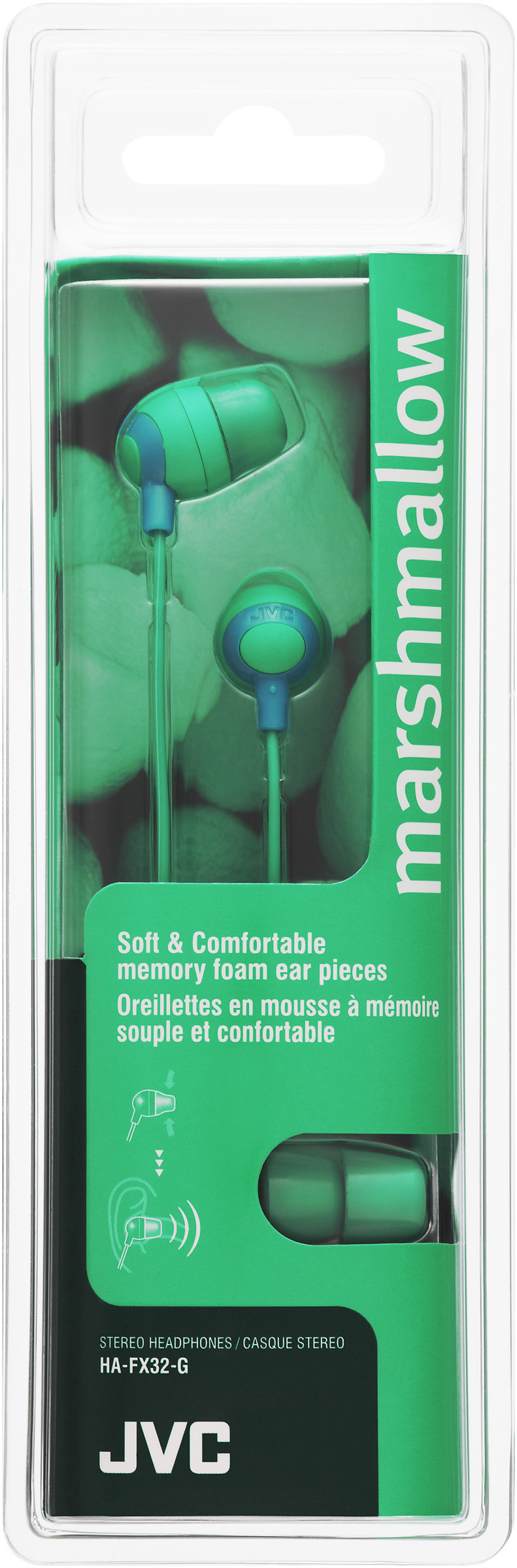 JVC Marshmallow Headphones Wired In-ear Music Green image 2