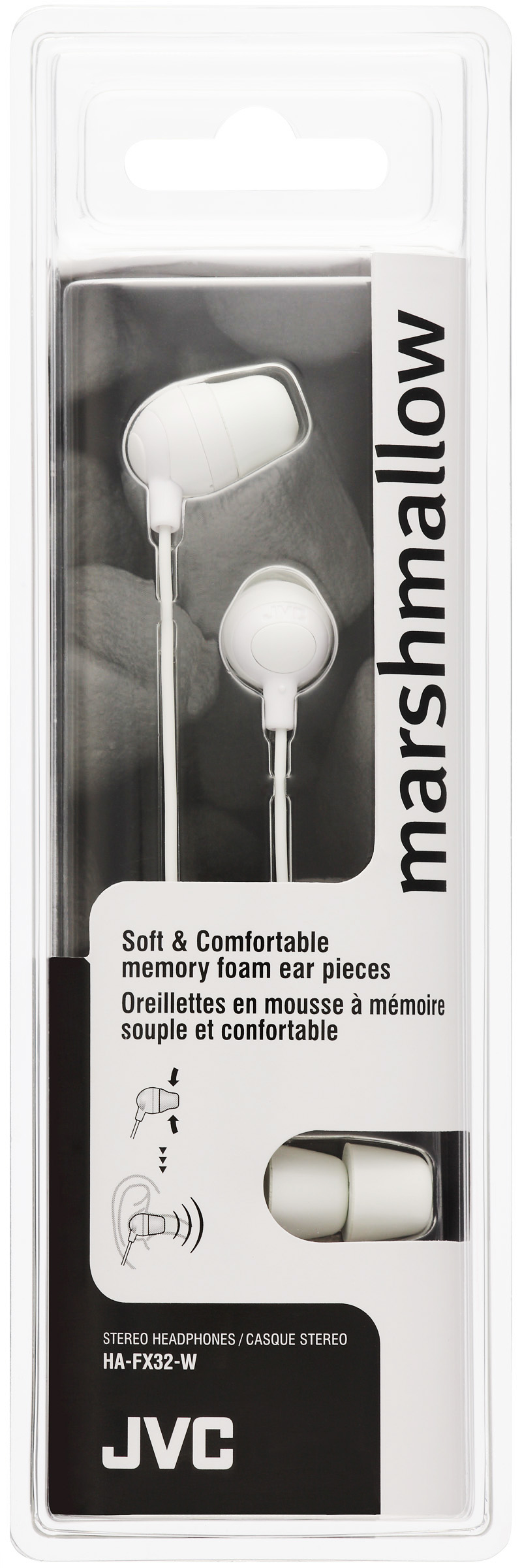 JVC Marshmallow Headphones Wired In-ear White image 2