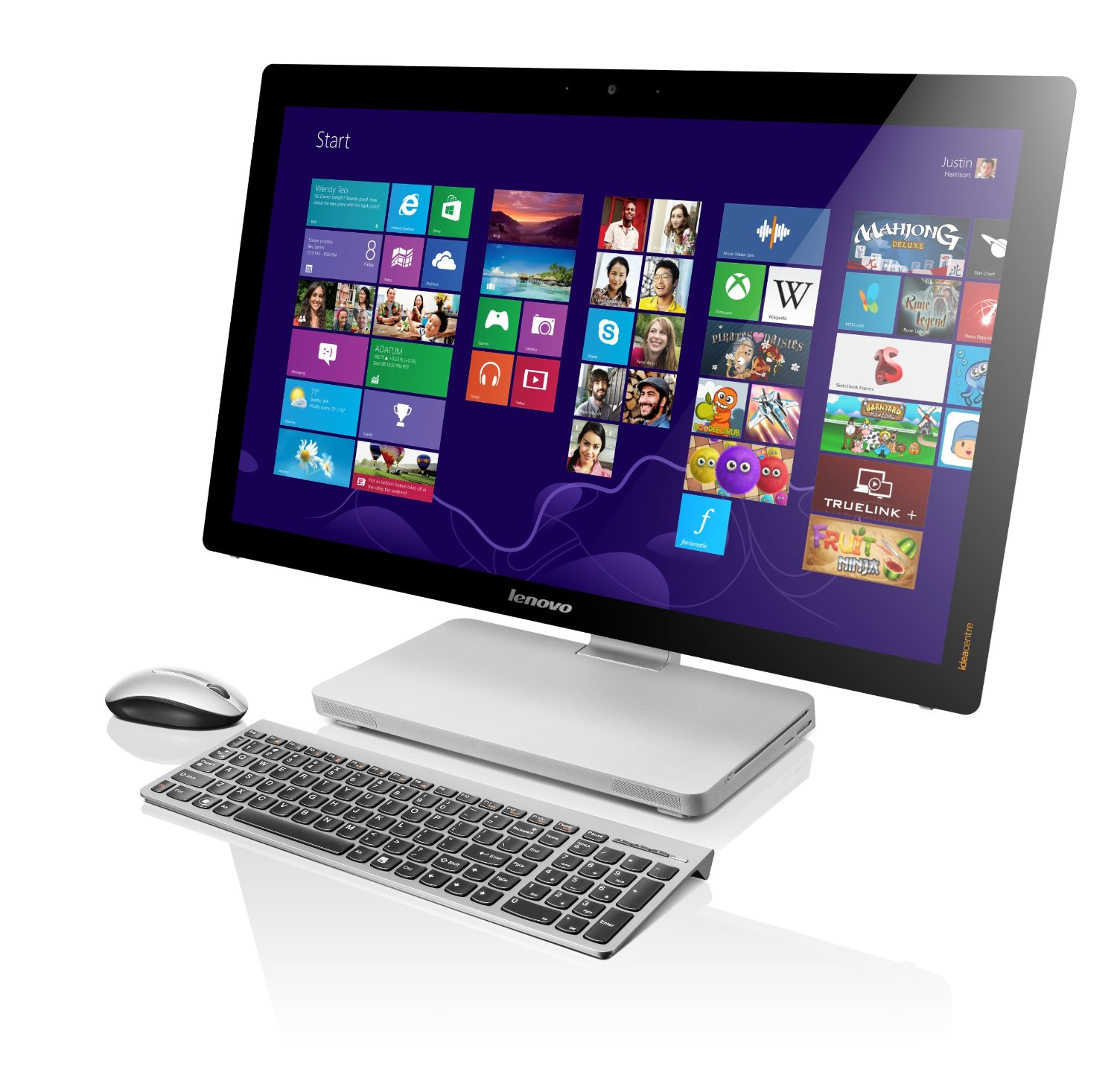 Lenovo IdeaCentre A730 Intel® Core™ i7 i7-4700MQ 68.6 cm (27″) 2560 x 1440 pixels Touchscreen All-in-One PC 8 GB DDR3-SDRAM 1 TB Hybrid-HDD NVIDIA® GeForce® GT 745M Windows 8 Silver image 9