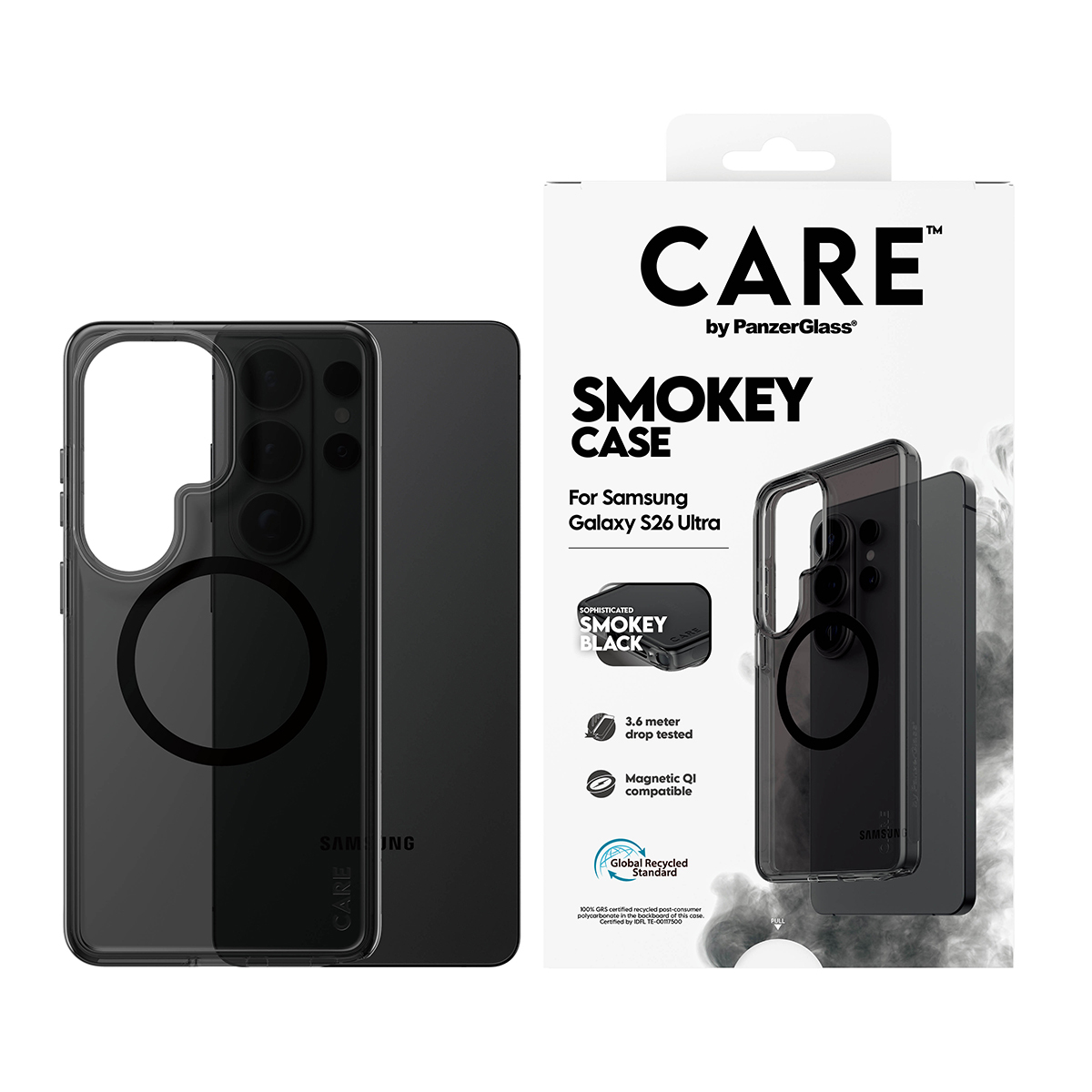 PanzerGlass CARE™ by PanzerGlass® Smokey Case w. Black Qi Samsung Galaxy S26 Ultra – image 2