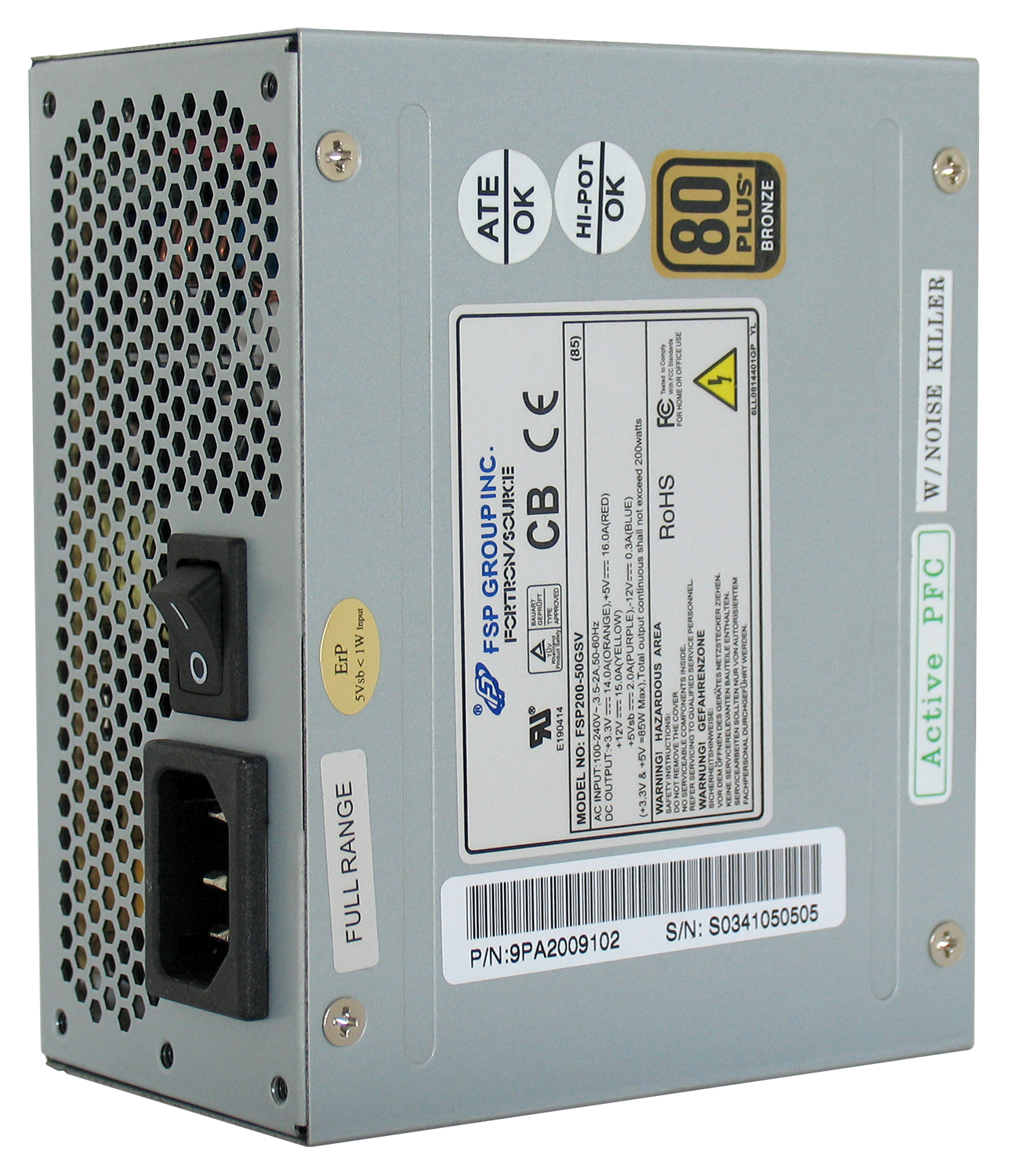 FSP FSP200-50GSV-5K 85+ power supply unit 200 W 20+4 pin ATX SFX Grey image 2