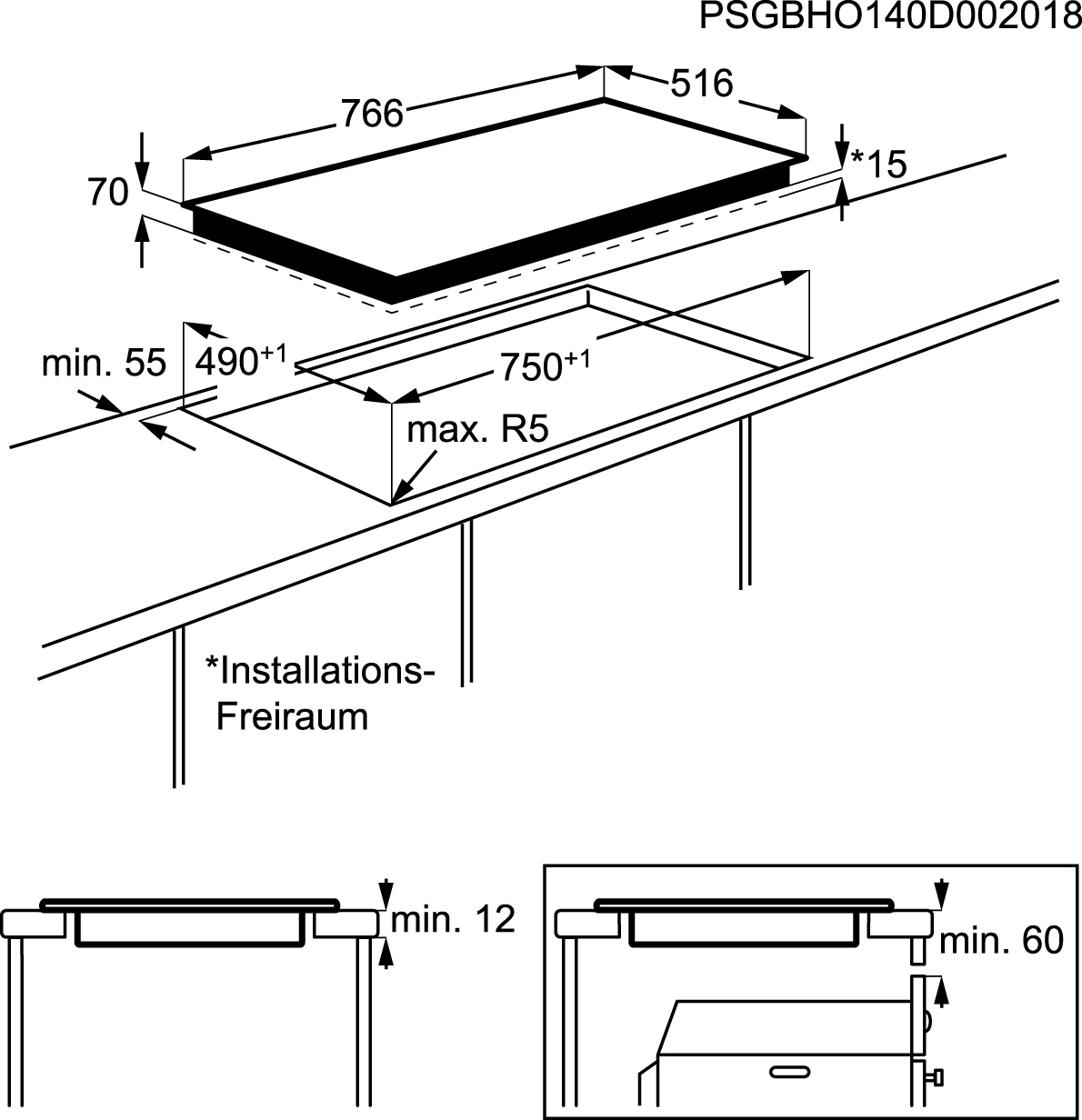 AEG HKH81700XB Grey Built-in Zone induction hob 3 zone(s) – image 2