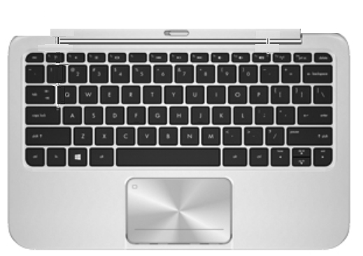HP 702352-041 tangentbord för mobila enheter Svart, Silver QWERTZ tyska