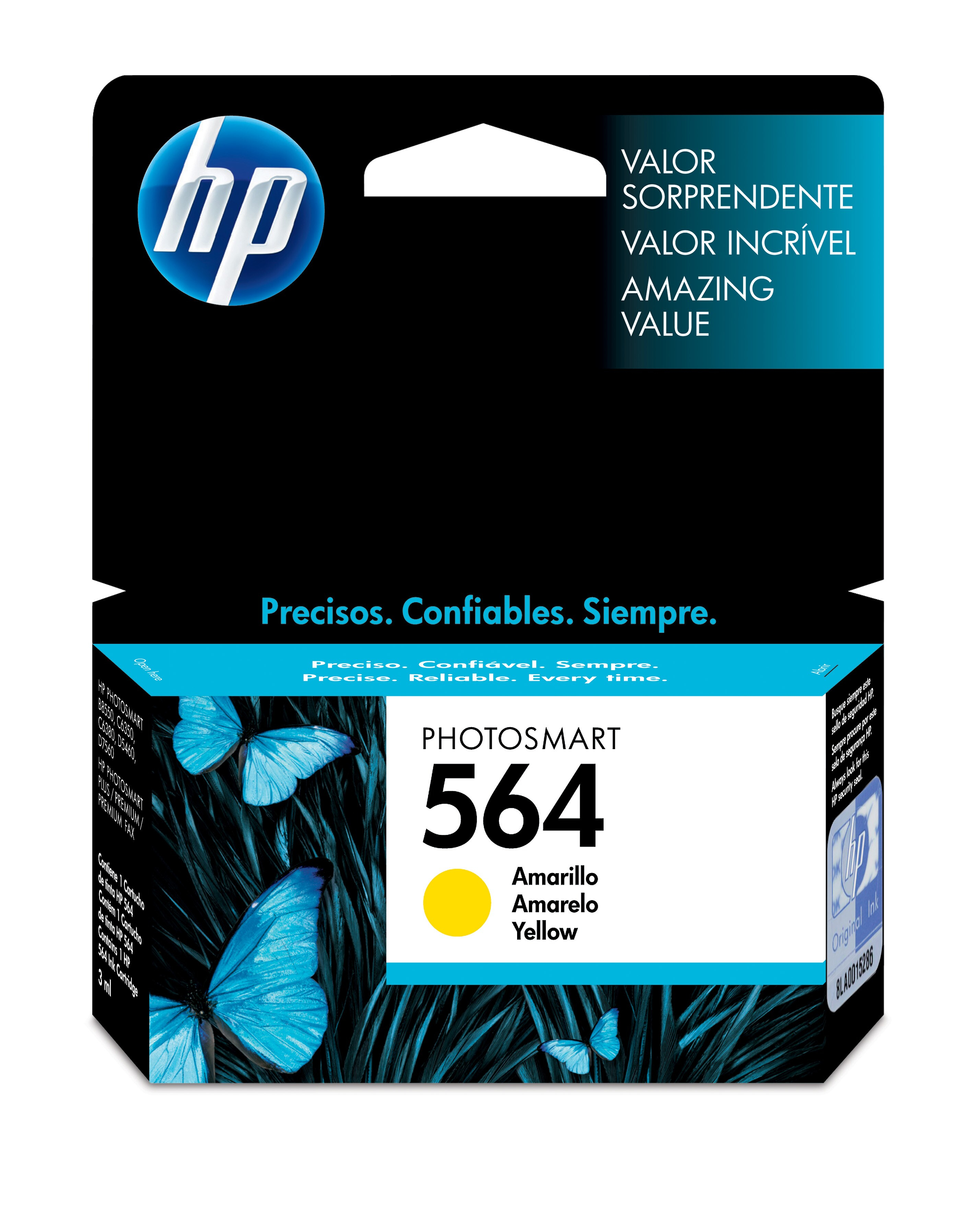 Cartucho De Tinta Hp 564 Amarillo Original (Cb320Wl) - CB320WL