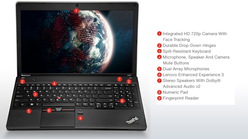 Specs Lenovo ThinkPad Edge E530 Intel® Core™ i3 i3-3110M
