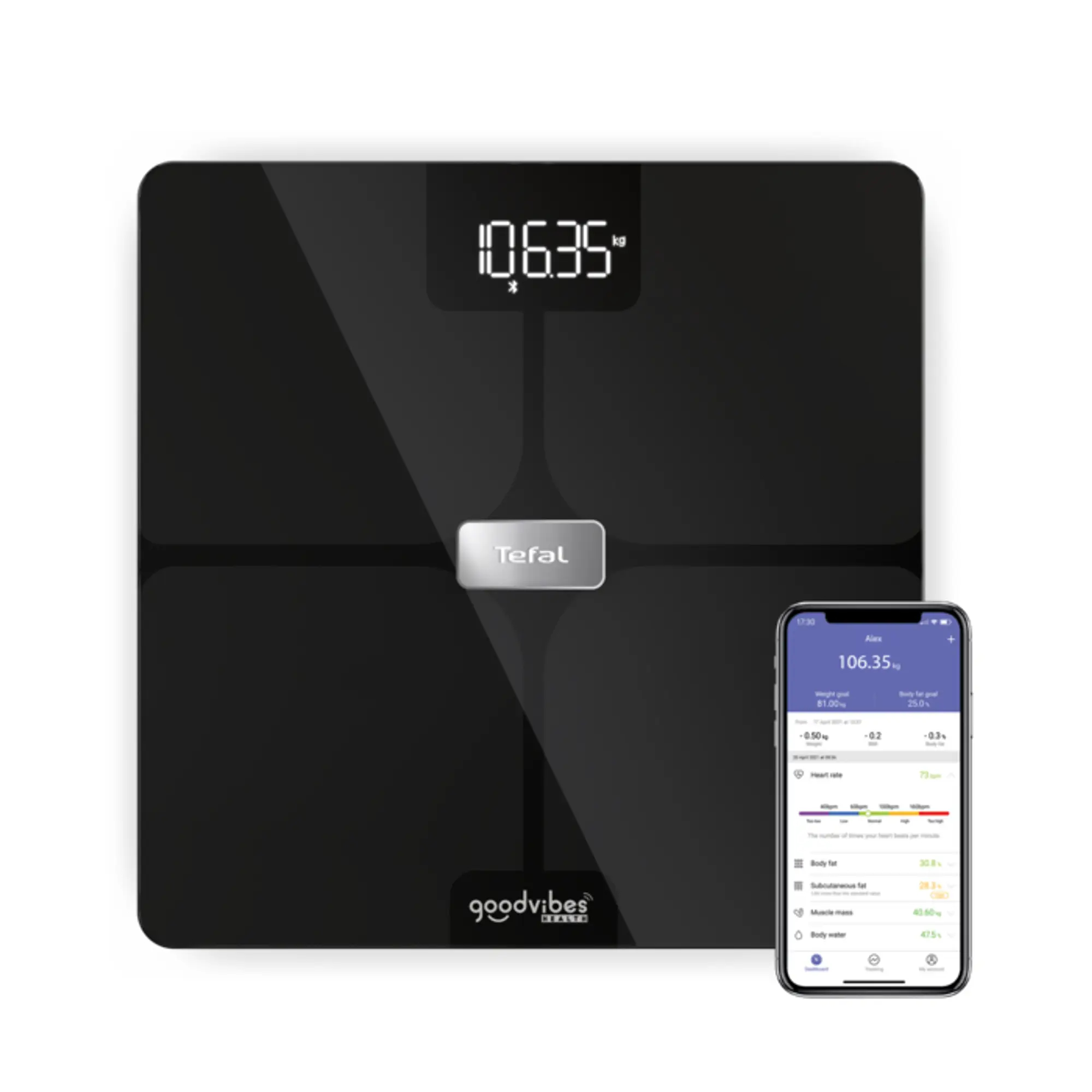 Goodvibes Health BM9670 Circle Black Electronic personal scale