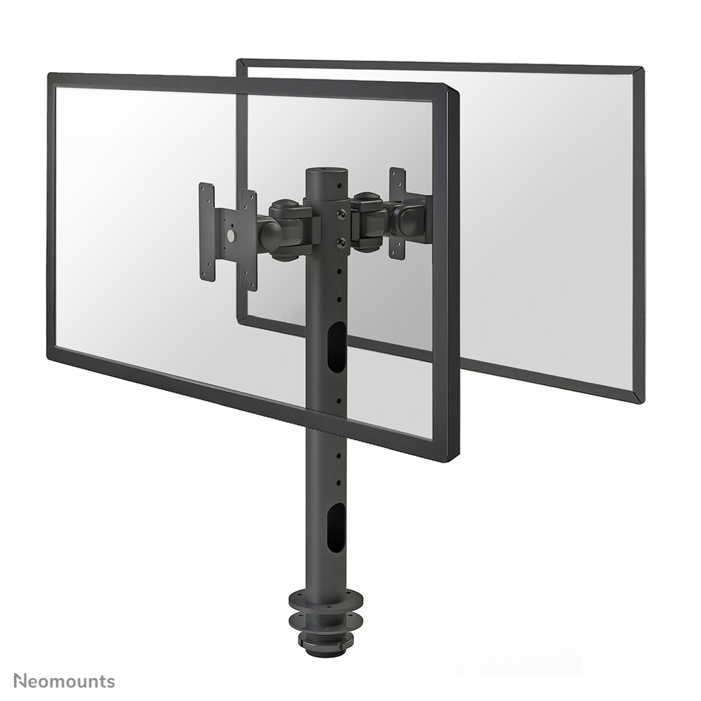 Neomounts FPMA-D050D - Mounting kit - full-motion - for 2 LCD displays - black - screen size: 10"-30" - grommet, desk-mountable