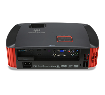 Acer Z650 Standard throw projector 2200 ANSI lumens DLP 1080p (1920x1080) Black, Red – image 3
