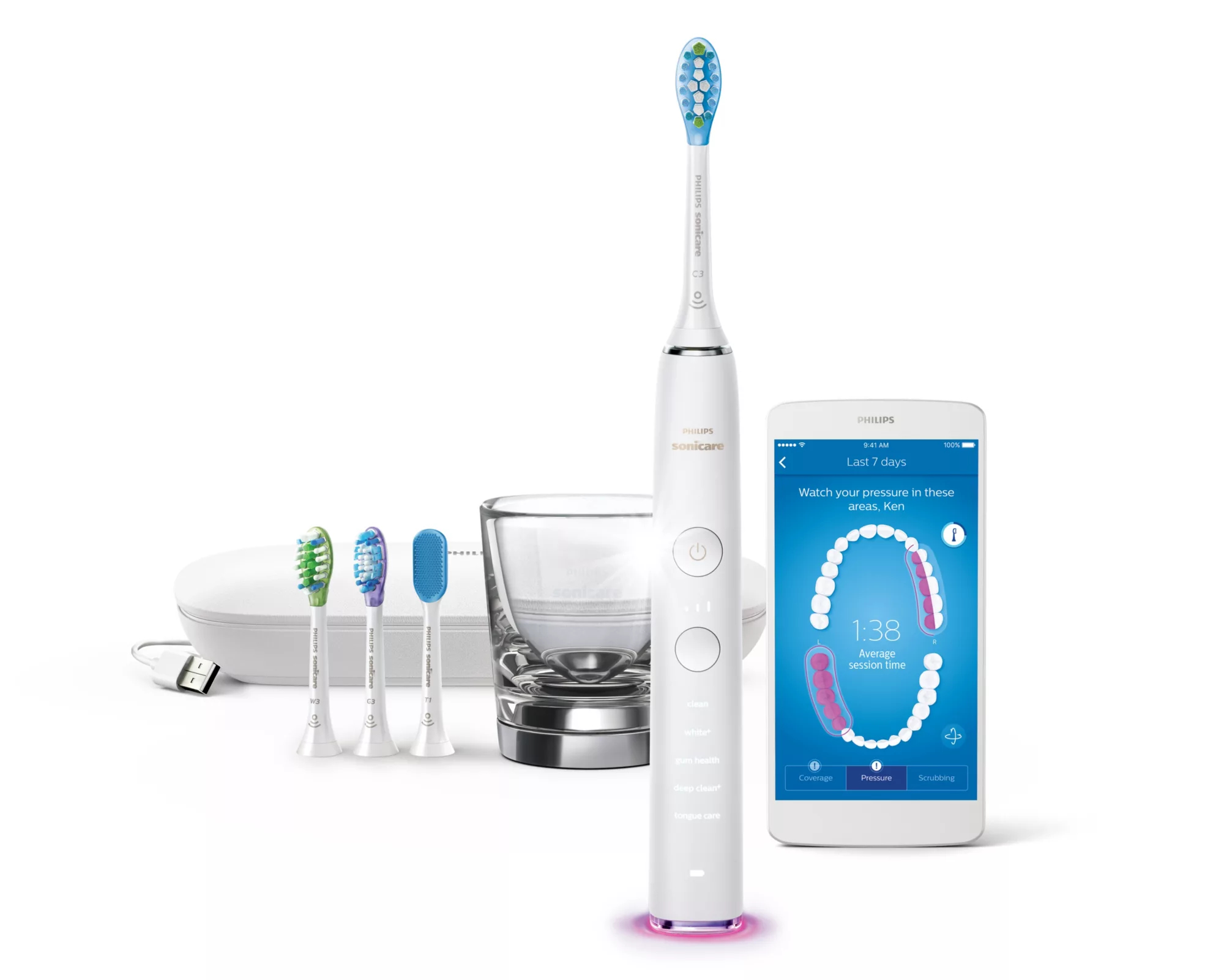 Philips HX9924/07 electric toothbrush Adult Sonic toothbrush White