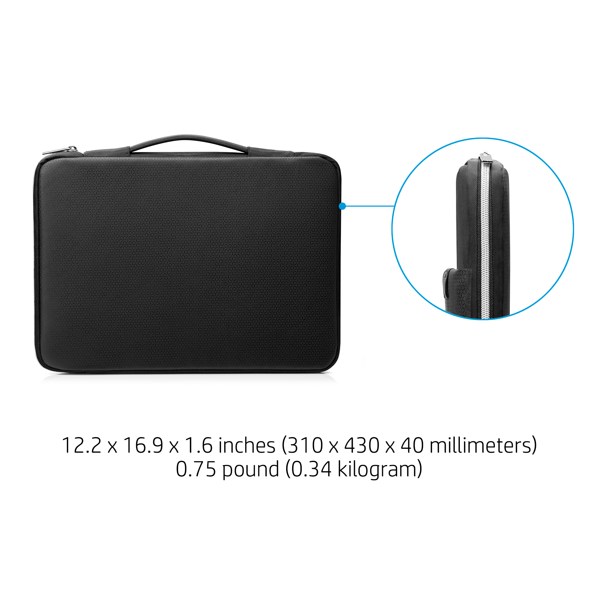 HP 3XD38AA 43.9 cm (17.3") Sleeve case Black, Silver – image 7