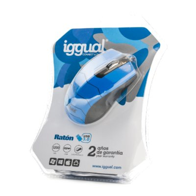 iggual PSI09162 mouse Office Ambidextrous USB Type-A Blue Trace 1200 DPI – image 2