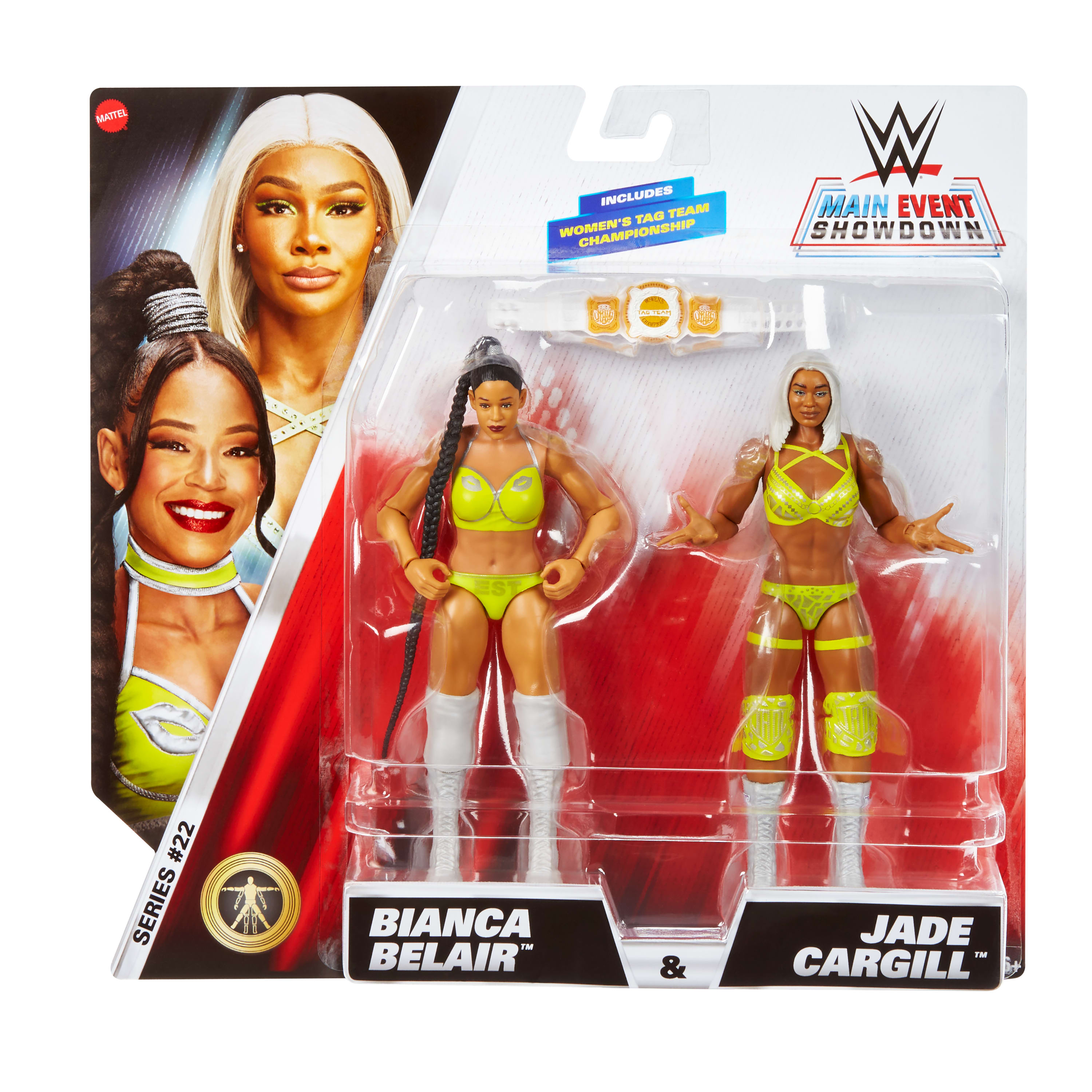صورة مجموعة مجسمات WWE JGD61 Jade Cargill & Bianca Belair، بلاستيك متعدد الألوان