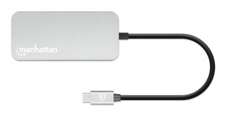 Manhattan USB-C Dock/Hub with Card Reader, Ports (x6): Ethernet, HDMI, USB-A (x3) and USB-C, With Power Delivery (100W) to USB-C Port (Note additional USB-C wal – image 3