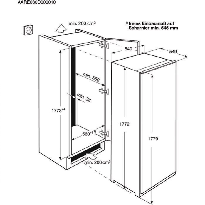 AEG ABE81816NS Upright freezer Built-in – image 2