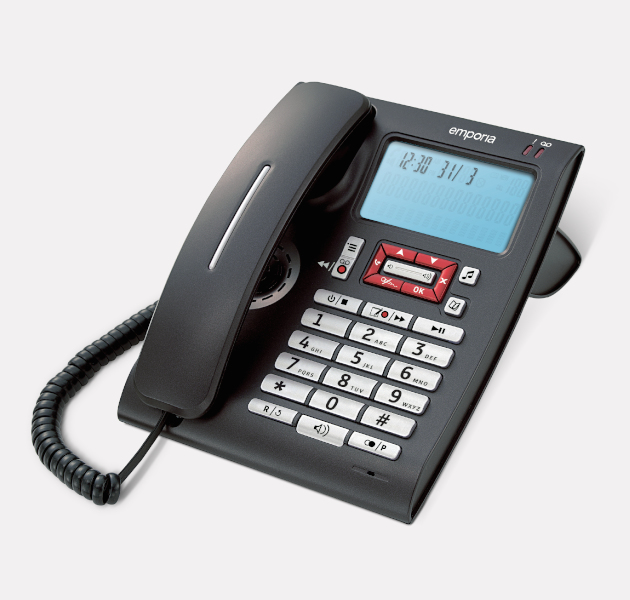 Emporia T14AB telephone Analog telephone Caller ID Black