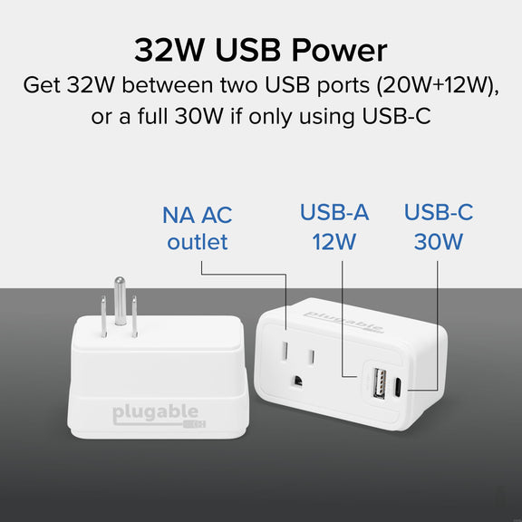 Plugable Technologies PS1-CA1 mobile device charger Universal White AC Fast charging Indoor – image 2