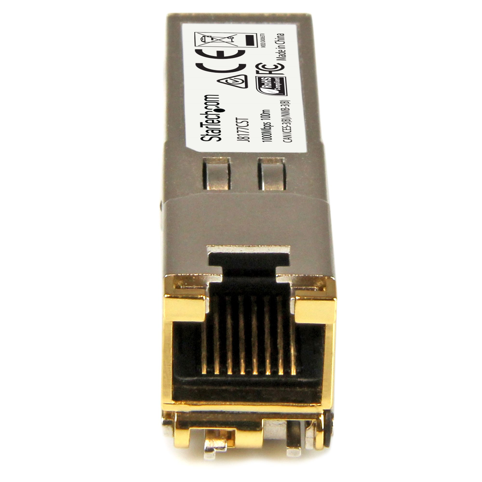 StarTech.com HPE J8177C Compatible SFP Module - 1000BASE-T - SFP to RJ45 Cat6/Cat5e - 1GE Gigabit Ethernet SFP - RJ-45 100m - HPE 1810, 1820, 2530 – image 2