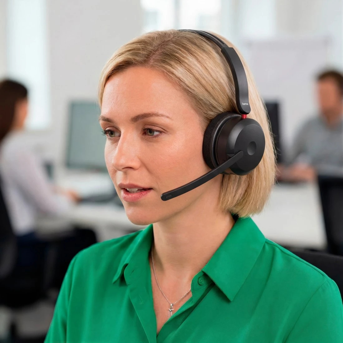 Hama WHS-400 Headset Wireless Head-band Office/Call center USB Type-C Black – image 6