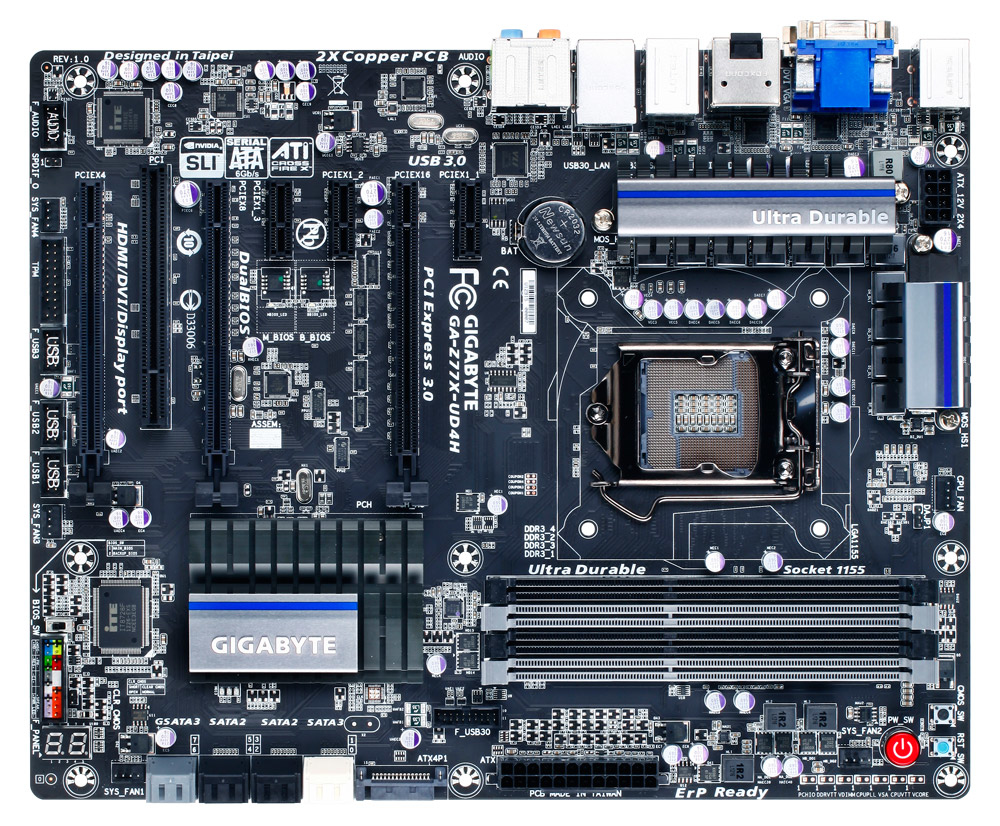 GIGABYTE GA-Z77X-UD4H motherboard Intel® Z77 Express LGA 1155 (Socket H2) ATX – image 2