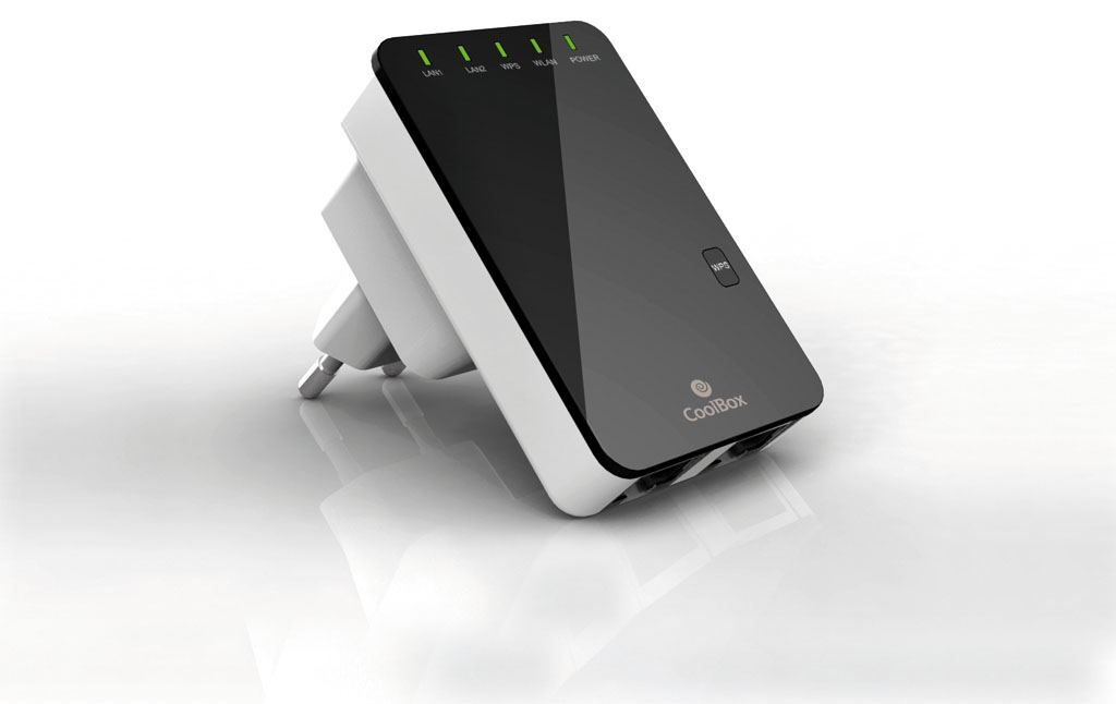 CoolBox REDCOOREWN2 bridge/repeater 300 Mbit/s Black, White – image 2