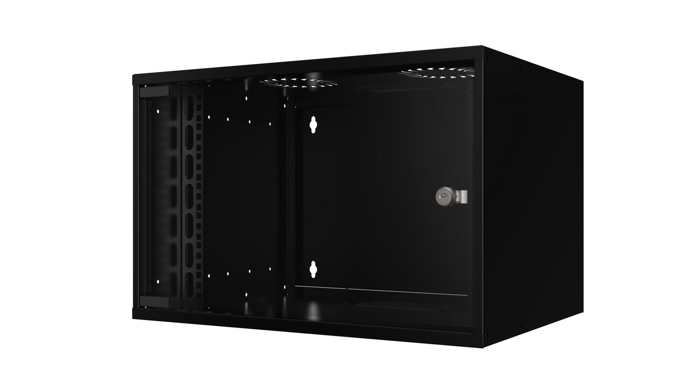 Lanview RUM07U40MNBL rack cabinet 7U Wall mounted rack Black – image 1