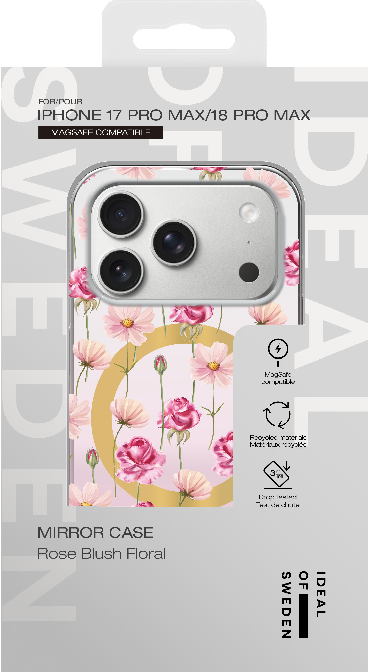 iDeal of Sweden Mirror Case MagSafe iPhone 17 Pro Max / 18 Pro Max Rose Blush Floral – image 4