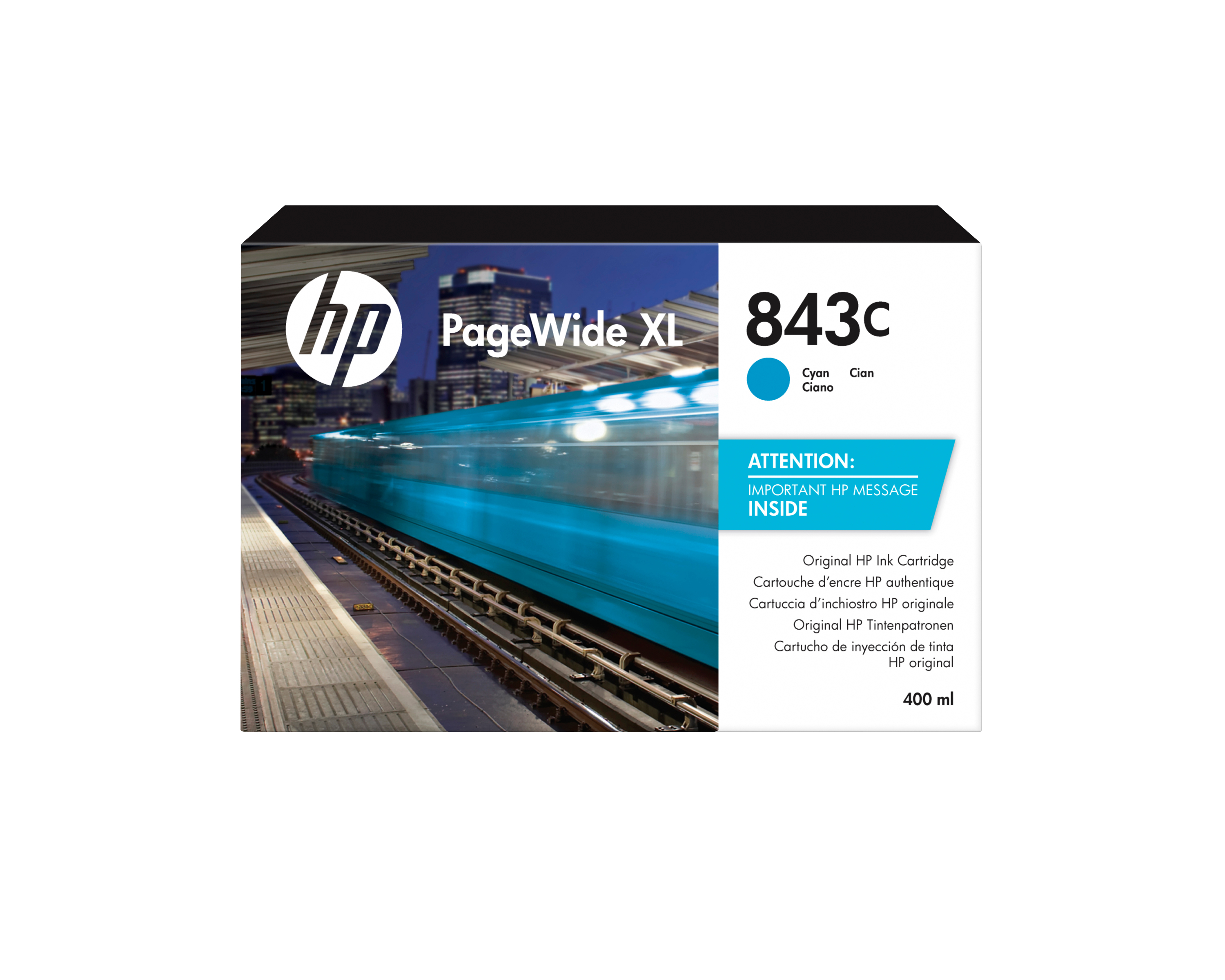 HP INC HP 843C 400-ML CYAN INK CARTRIDGE