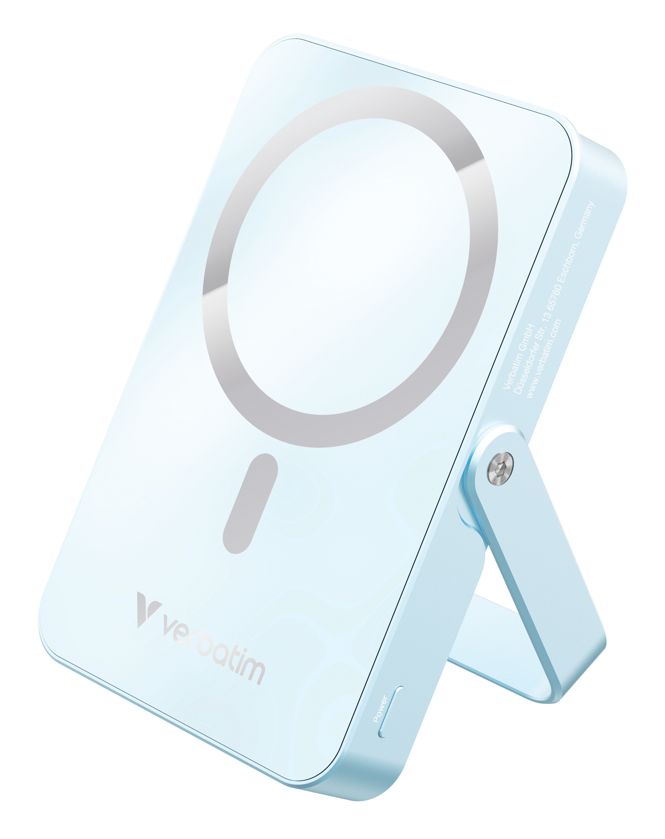 Verbatim Charge 'n' Go Magnetic Wireless Polimeri di litio (LiPo) 10000 mAh Carica wireless Blu