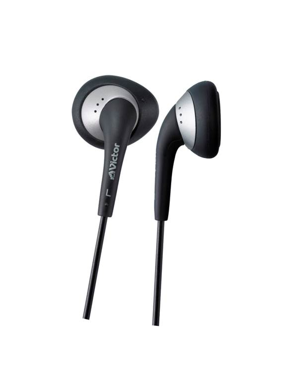 JVC HP-F240-S headphones/headset Wired In-ear Black, Silver