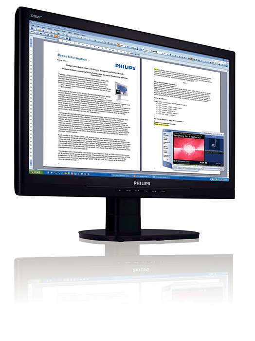 Philips 220BW8CB1 22" wide WSXGA+ LCD widescreen monitor 