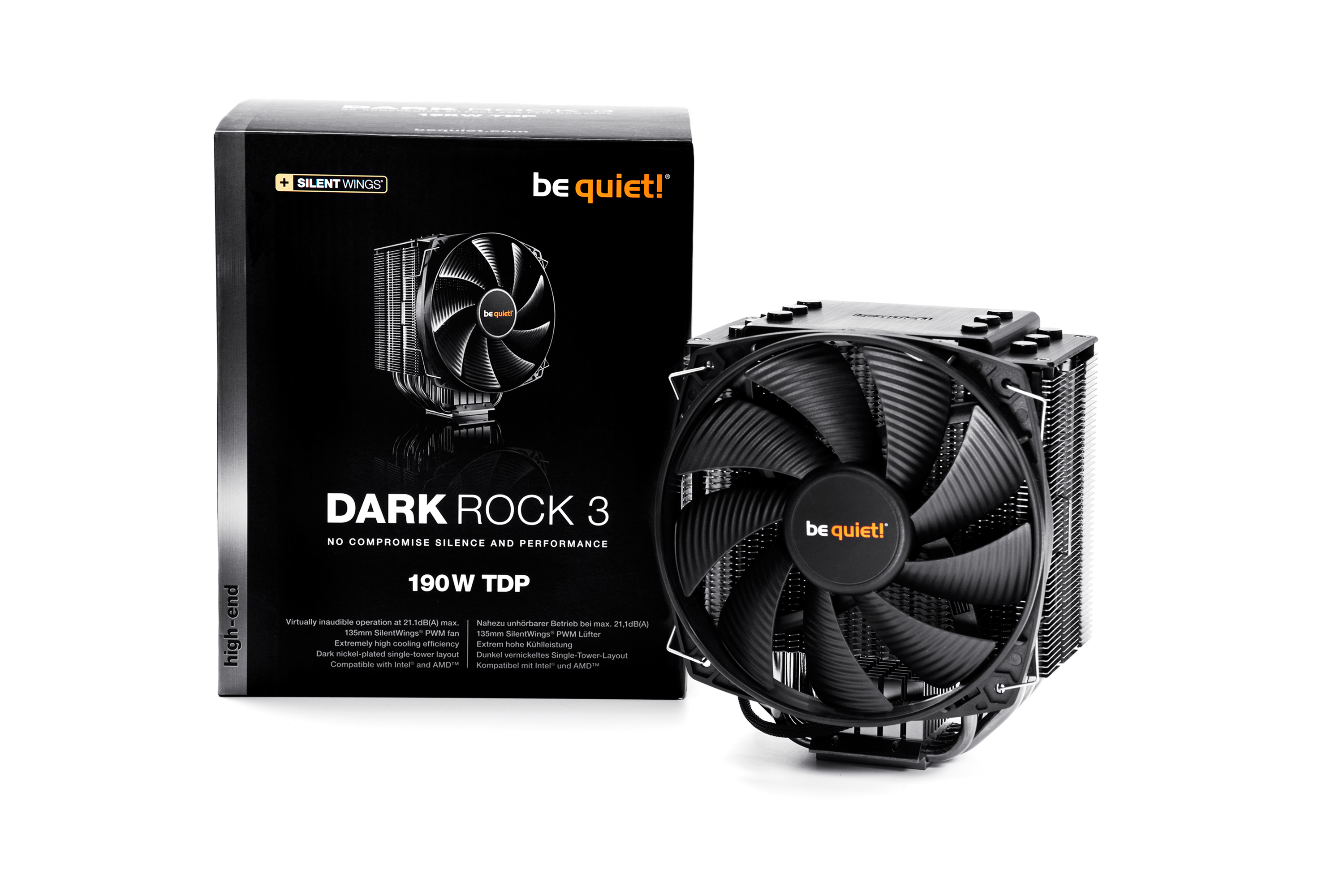 be quiet! Dark Rock 3 Processor Cooler 13.5 cm Black, Silver image 6