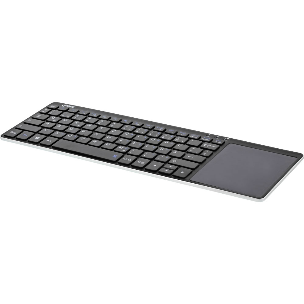 InLine 55377A keyboard Office RF Wireless QWERTZ German Black, Silver