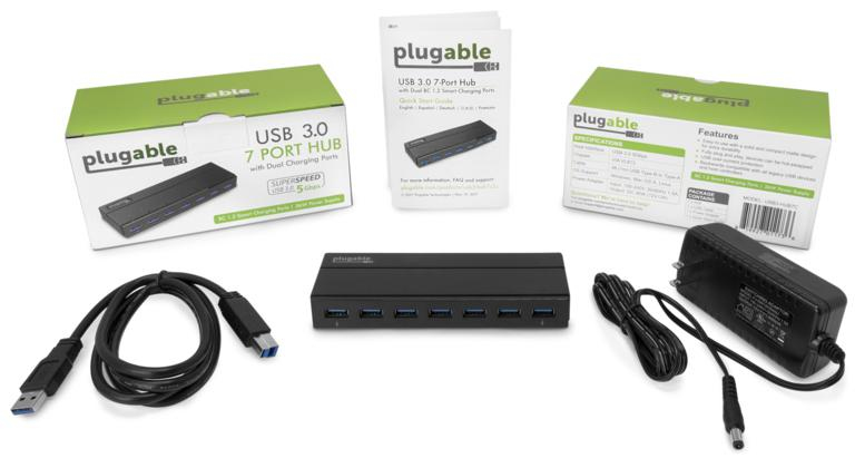 Plugable Technologies USB3-HUB7C interface hub USB 3.2 Gen 1 (3.1 Gen 1) Type-A 5000 Mbit/s Black – image 4