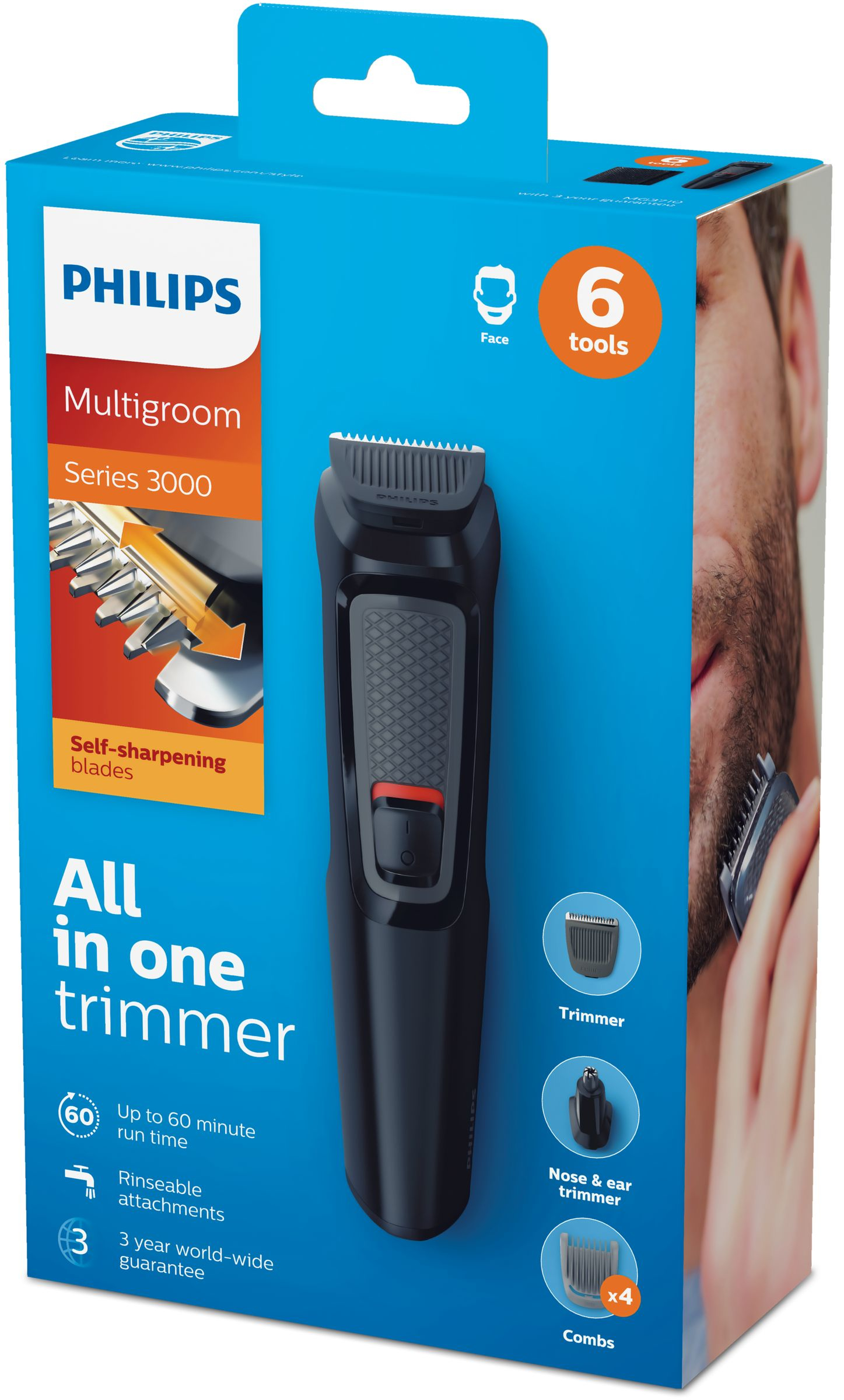 Philips MULTIGROOM Series 3000 6-in-1, Face MG3710/13 – image 2