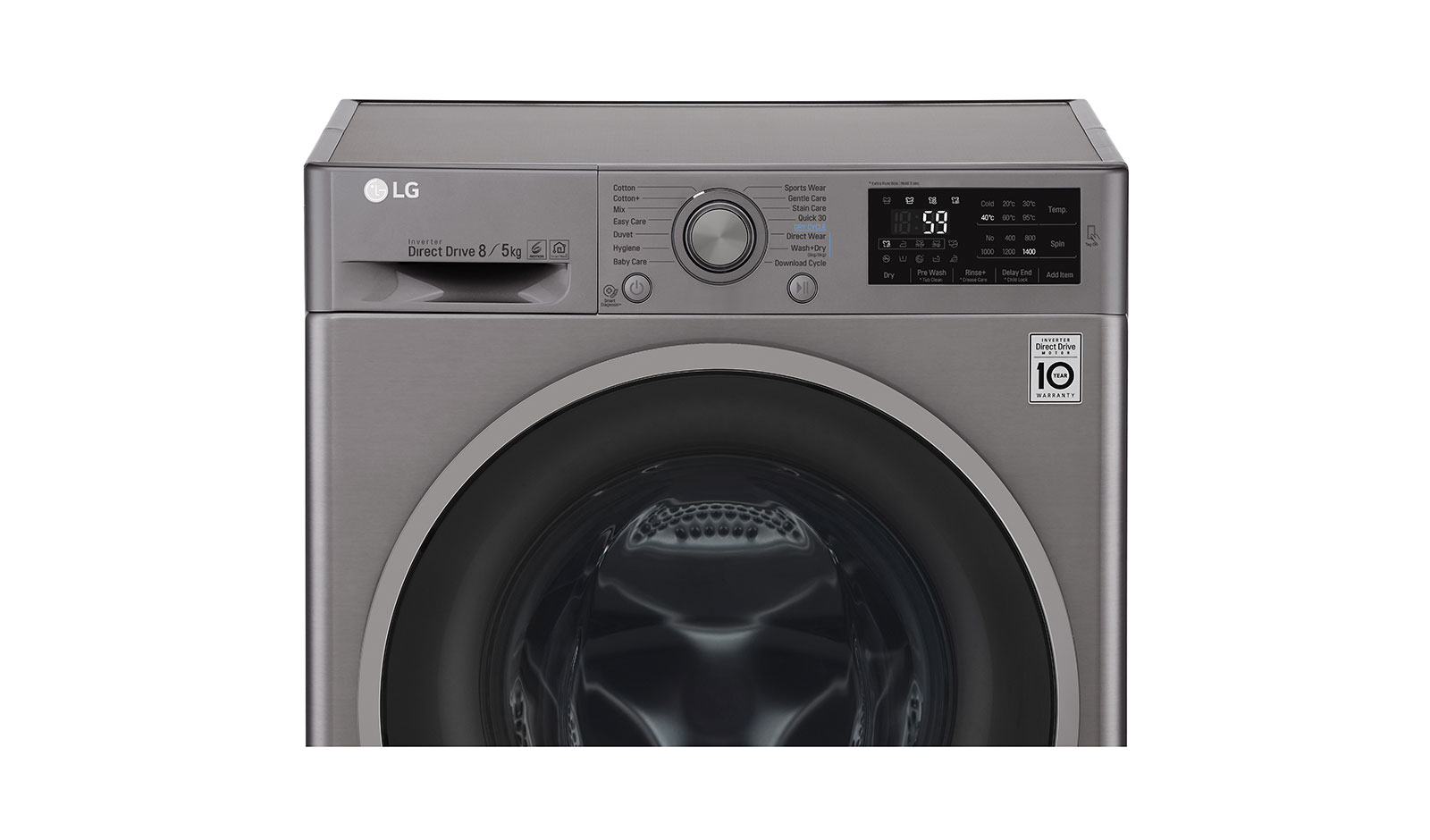 LG F4J6TMP8S washer dryer Freestanding Front-load Graphite – image 5