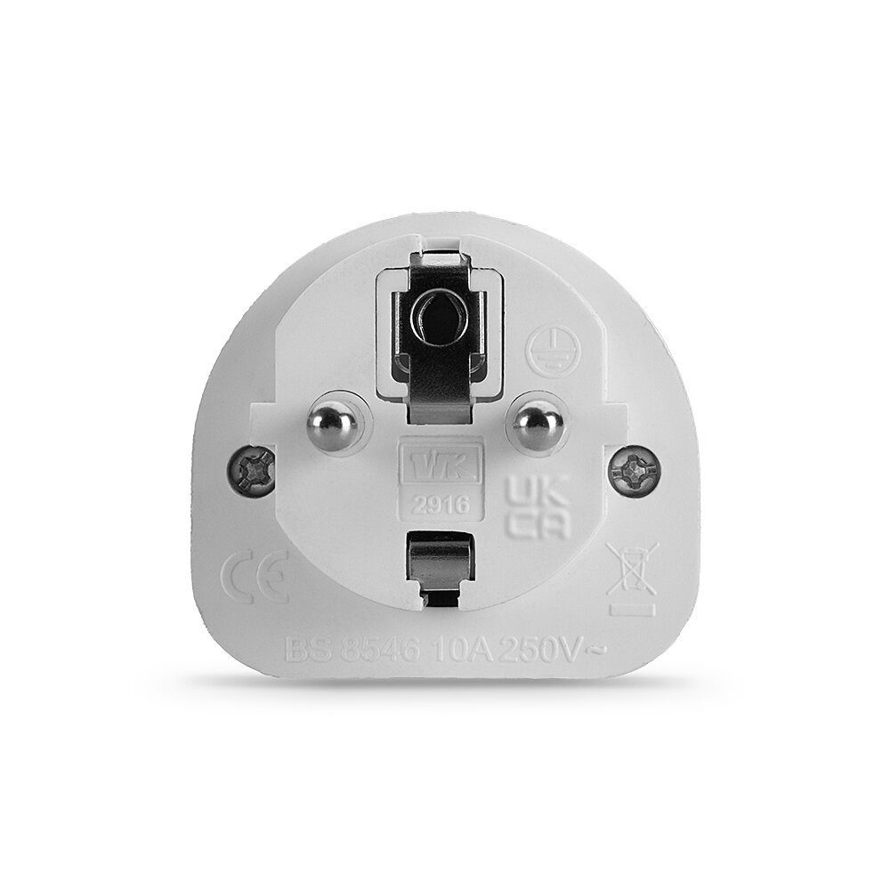 Lindy UK to Euro Adapter Travel Plug, White – image 4