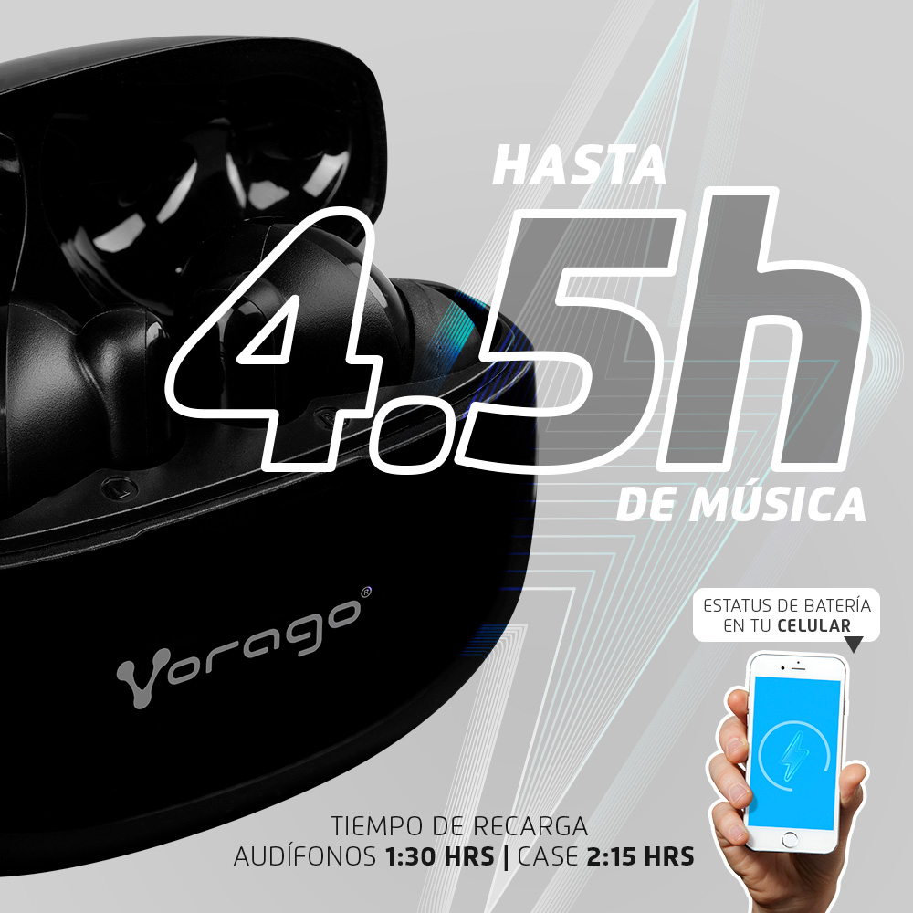 Auriculares Vorago ESB-202 - Inalámbricos - Bluetooth 5.3 - Control Táctil - ESB-202