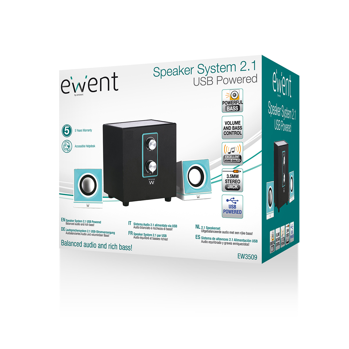 Ewent EW3509 speaker set – image 2