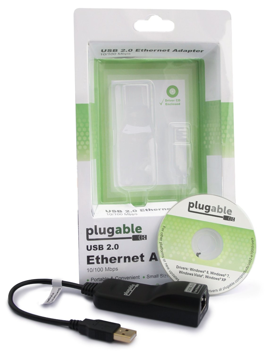 Resim Plugable Technologies USB2-E100 USB 2.0 - Fast Ethernet Adaptörü