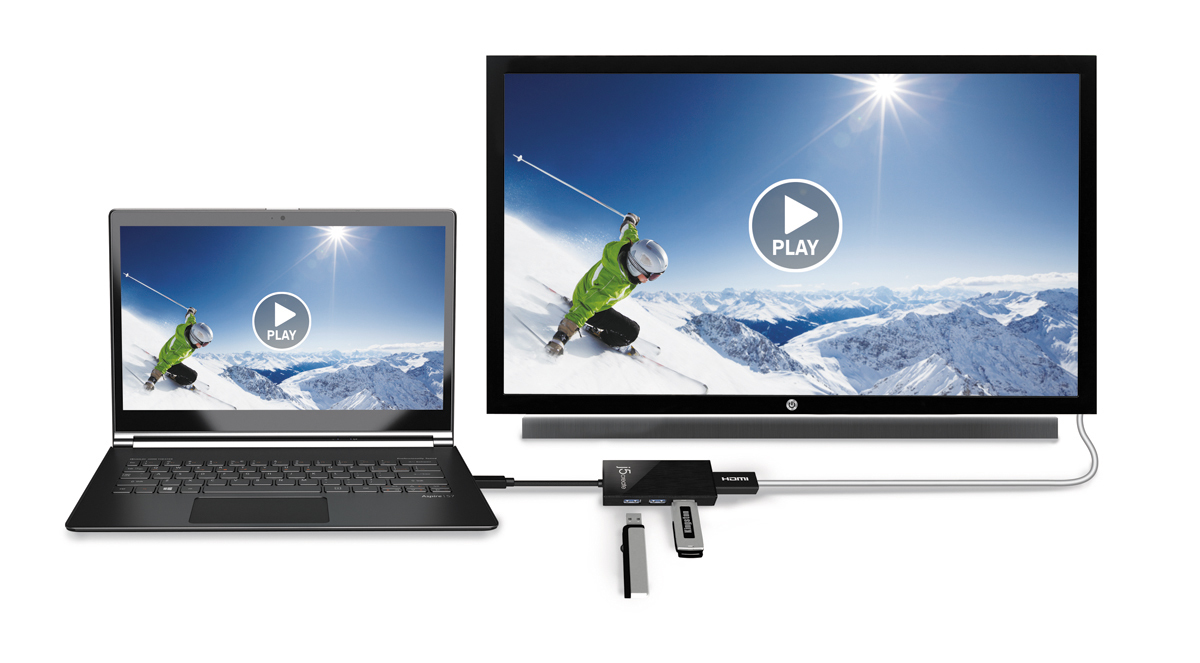 j5create JUH450 laptop dock/port replicator Black – image 2