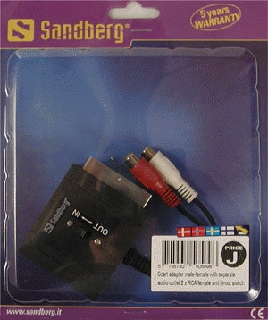 Sandberg Scart M-F + 2xRCA-F 0,2 m – image 2