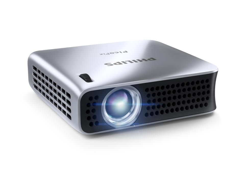 Philips PicoPix PPX4010/US data projector Portable projector 100 ANSI lumens DLP WVGA (854x480) Black, Stainless steel – image 2