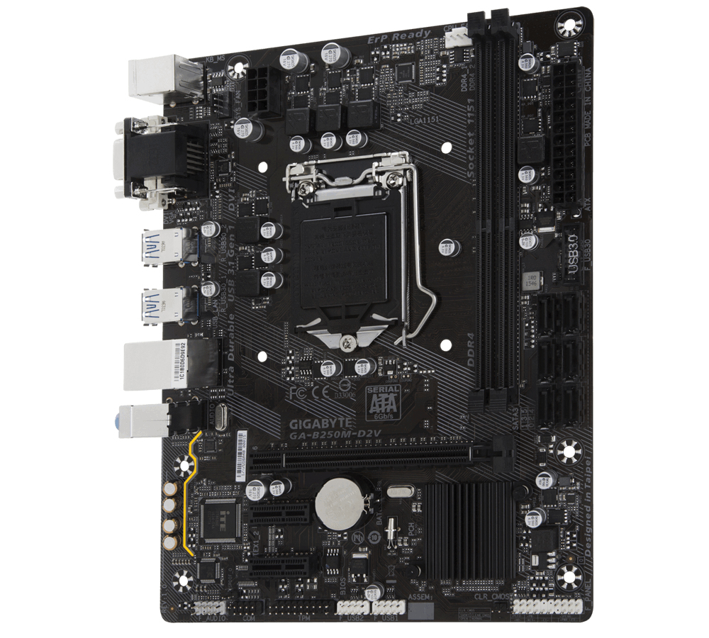 GIGABYTE GA-B250M-D2V motherboard Intel® B250 LGA 1151 (Socket H4) ATX