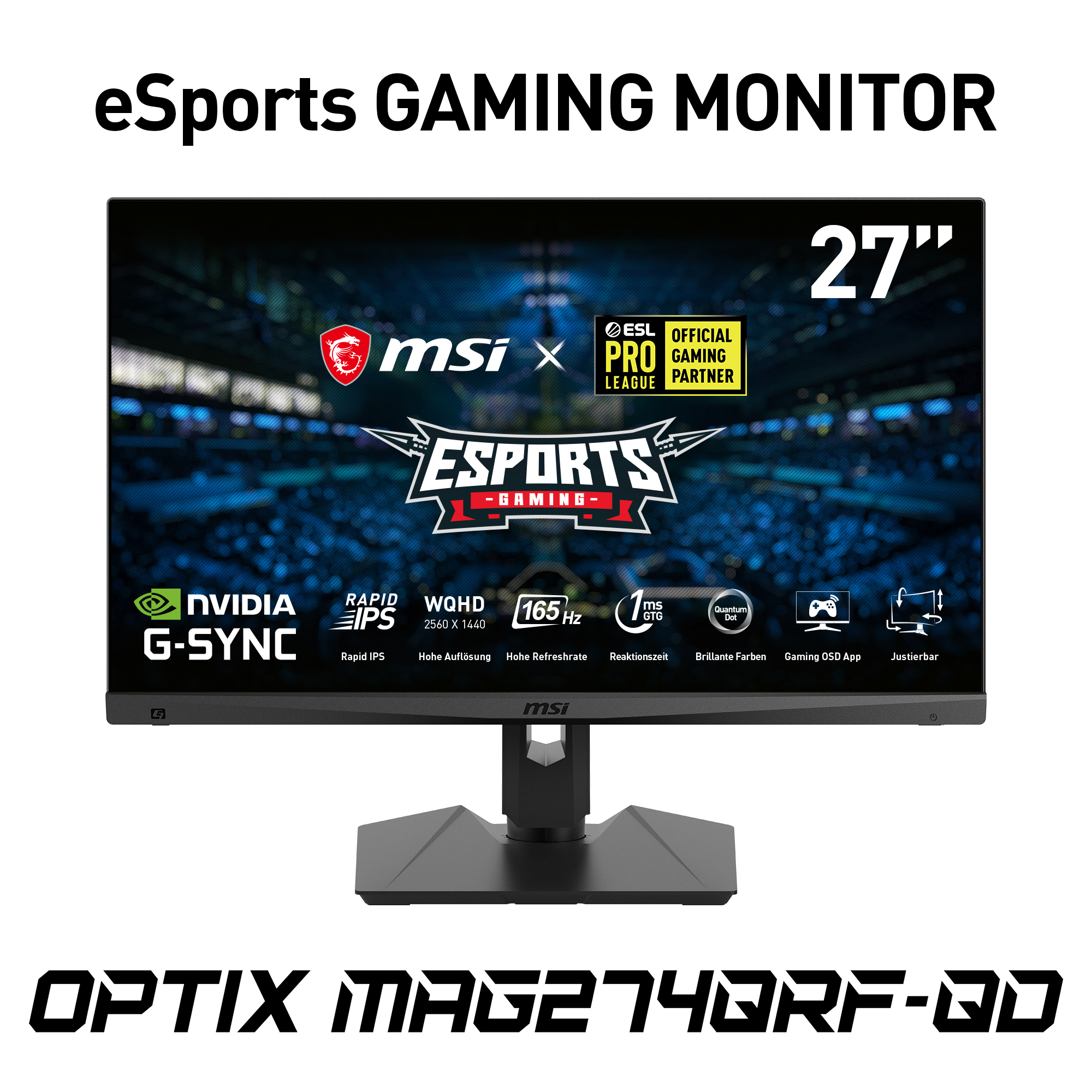 MSI Optix MAG274QRFDE-QD computer monitor – image 2