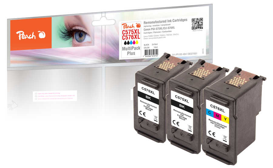 Peach Multi Pack Plus compatible with Canon PG-575XL, CL-576XL