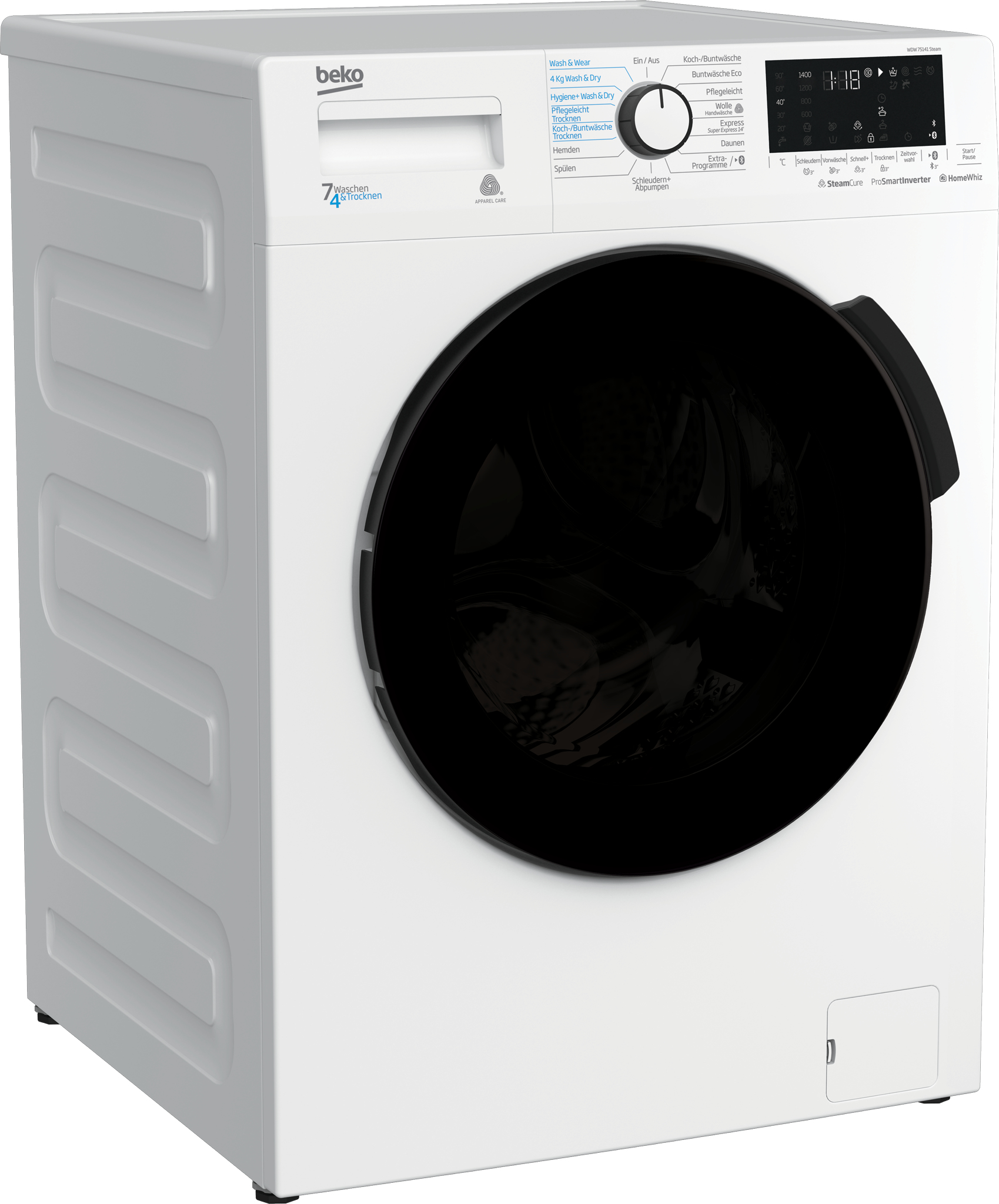 Beko WDW75141 washer dryer Freestanding Front-load White – image 2