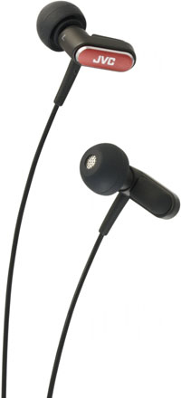 JVC HA-FXC50-R headphones/headset Wired In-ear Black, Red image 1